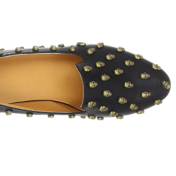 Skull Flat Boyfriend Oxford Loafers - Picture 3 of 8